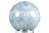 Polished Blue Calcite Sphere - Madagascar #239099-1